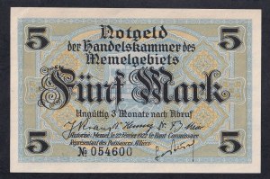 Memel, 5 Mark, 1922, aUNC