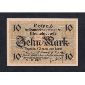 Memel, 10 Mark, 1922, aUNC