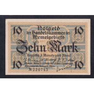 Memel, 10 Mark, 1922, aUNC