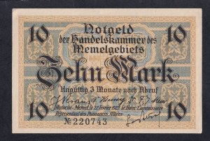 Memel, 10 Mark, 1922, aUNC