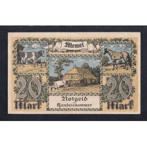 Memel, 20 Mark, 1922, XF