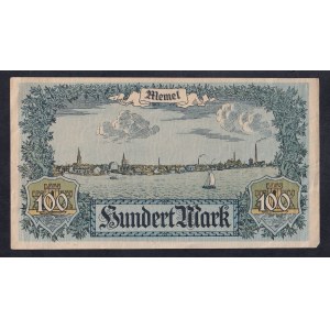 Memel, 100 Mark, 1922, XF