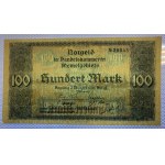 Memel, 100 Mark, 1922, XF