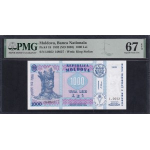 Moldova, 1000 Lei, 1992 (2003), Superb Gem UNC 67 EPQ