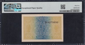 Poland, 1/2 Marki, 1917, About UNC 55 EPQ