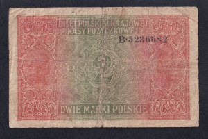 Poland, 2 Marki, 1916, F