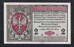 Poland, 2 Marki, 1917, AU-XF