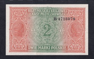 Poland, 2 Marki, 1917, AU-XF