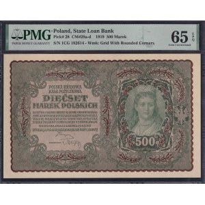 Poland, 500 Marek, 1919, Gem UNC 65 EPQ