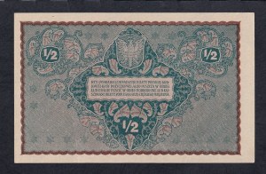 Poland, 1/2 Marki, 1920, UNC