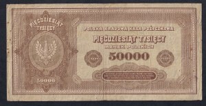 Poland, 50000 Marek Polskich, 1922, F