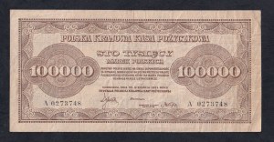Poland, 100000 Marek, 1923, VF
