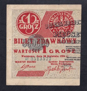 Poland, 1 Grosz, 1924, XF