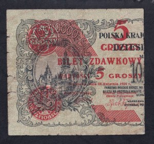 Poland, 5 Groszy, 1924, F
