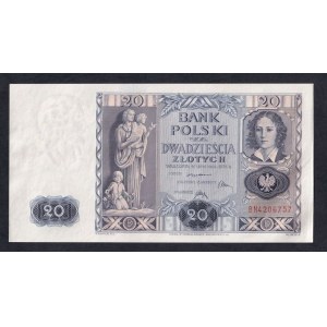 Poland, 20 Zlotych, 1936, UNC