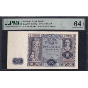 Poland, 20 Zlotych, 1936, Choice UNC 64 EPQ
