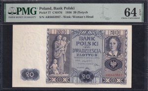 Poland, 20 Zlotych, 1936, Choice UNC 64 EPQ
