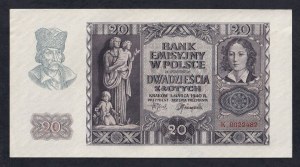 Poland, 20 Zlotych, 1940, UNC