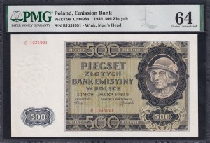 Poland, 500 Zlotych, 1940, Choice UNC 64