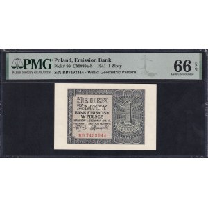 Poland, 1 Zloty, 1941, Gem UNC 66 EPQ