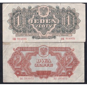 Poland, Set of 2 Banknotes, 1944, VF