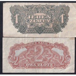 Poland, Set of 2 Banknotes, 1944, VF