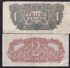 Poland, Set of 2 Banknotes, 1944, VF
