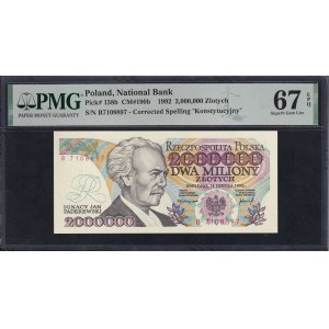 Poland, 2.000.000 Zlotych, 1992, Superb Gem UNC 67 EPQ