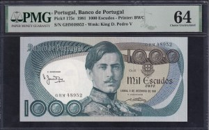 Portugal, 1000 Escudos, 1981, Choice UNC 64