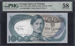 Portugal, 1000 Escudos, 1982, Choice About UNC 58