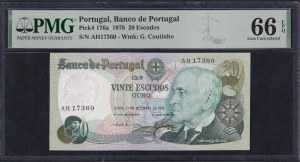 Portugal, 20 Escudos, 1978, Gem UNC 66 EPQ