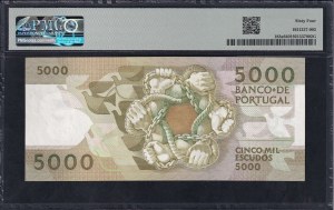 Portugal, 5000 Escudos, 1987, Choice UNC 64