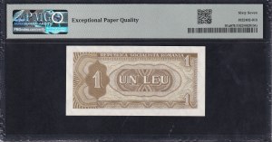 Romania, 1 Leu, 1966, Superb Gem UNC 67 EPQ