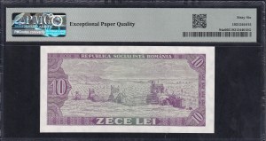 Romania, 10 Lei, 1966, Gem UNC 66 EPQ