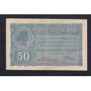 Romania, 50 Bani, 1917, XF