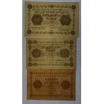 Russia, set of 10 banknotes, 1-1000 Rubles, 1918, F-VF