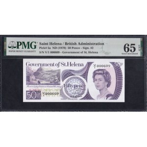 Saint Helena, 50 Pence, 1979, Gem UNC 65 EPQ