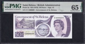 Saint Helena, 50 Pence, 1979, Gem UNC 65 EPQ