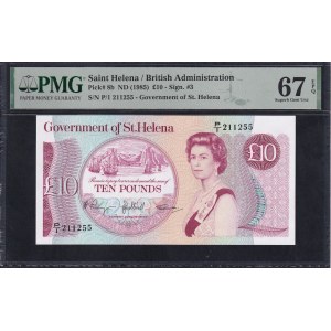 Saint Helena, 10 Pounds, 1985, Superb Gem UNC 67 EPQ