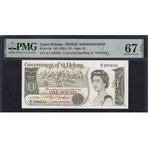 Saint Helena, 1 Pound, 1981, Superb Gem UNC 67 EPQ