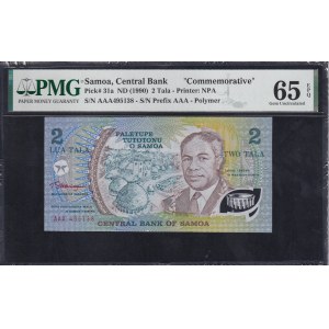 Samoa, 2 Tala, 1990, Gem UNC 65 EPQ, ''Commemorative''