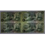 Scotland, Set of 7 Banknotes, 1 Pound, 1970-1988, UNC