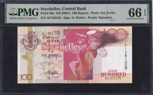 Seychelles, 100 Rupees, 2001, Gem UNC 66 EPQ