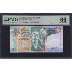 Seychelles, 50 Rupees, 2011, Gem UNC 66 EPQ