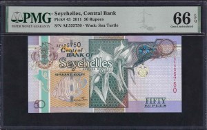 Seychelles, 50 Rupees, 2011, Gem UNC 66 EPQ