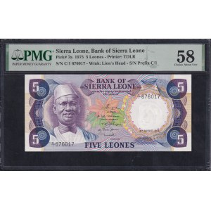 Sierra Leone, 5 Leones, 1975, Choice About UNC 58
