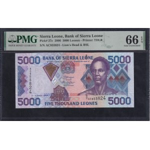 Sierra Leone, 5000 Leones, 2006, Gem UNC 66 EPQ