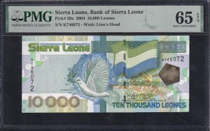 Sierra Leone, 10000 Leones, 2004, Gem UNC 65 EPQ