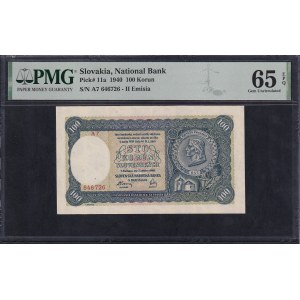 Slovakia, 100 Korun, 1940, Gem UNC 65 EPQ