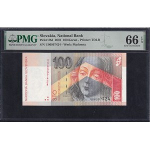 Slovakia, 100 Korun, 2001, Gem UNC 66 EPQ